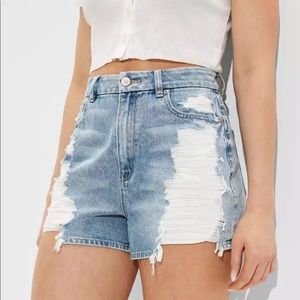AE American eagle Curvy Denim Mom Shorts